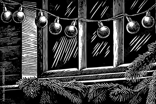 black and white ornaments, soft ribbons, and gentle glowing lights decorate a modern Christmas setup, representing one of the most popular gentle-tone trends of 2026