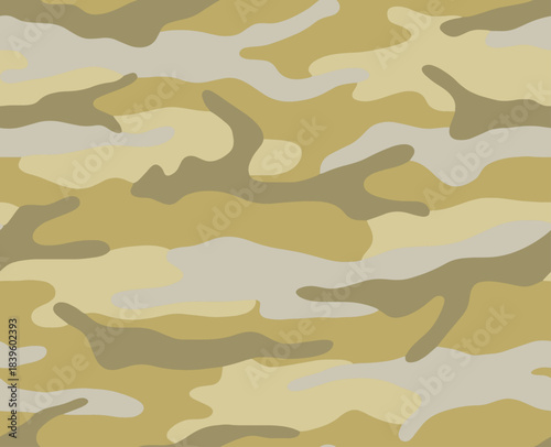 Full seamless desert camouflage texture skin pattern vector for military textile. Usable for Jacket Pants Shirt and Shorts. Dirty army camo background fabric print.
