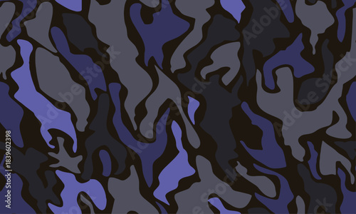 Full seamless purple camouflage print texture pattern vector for decor and textile. Army camo masking design for skin fashion fabric and wallpaper. 