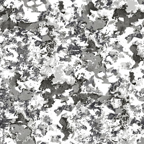 Full Seamless tie dye background pattern texture. Silver Gray Vector illustration. Abstract watercolor brush repeat design. Textile fabric print. Floor tile marble.