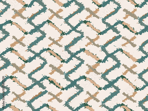 Full seamless zigzag pattern. Rough bold vertical stripes. Geometric distressed lines. Abstract grunge vector. Modern graphic background for textile fabric print.