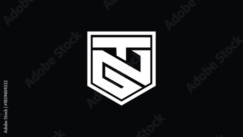Vector NTG initial letter monogram logo design.