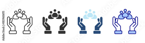 Community Care Icon Set. Designed In Multi Style