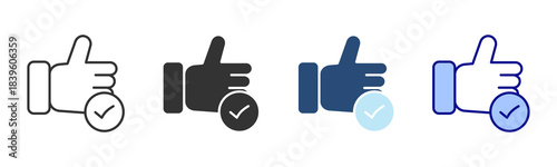 Quality Assurance Icon Set. Designed In Multi Style