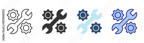 Maintenance Icon Set. Designed In Multi Style