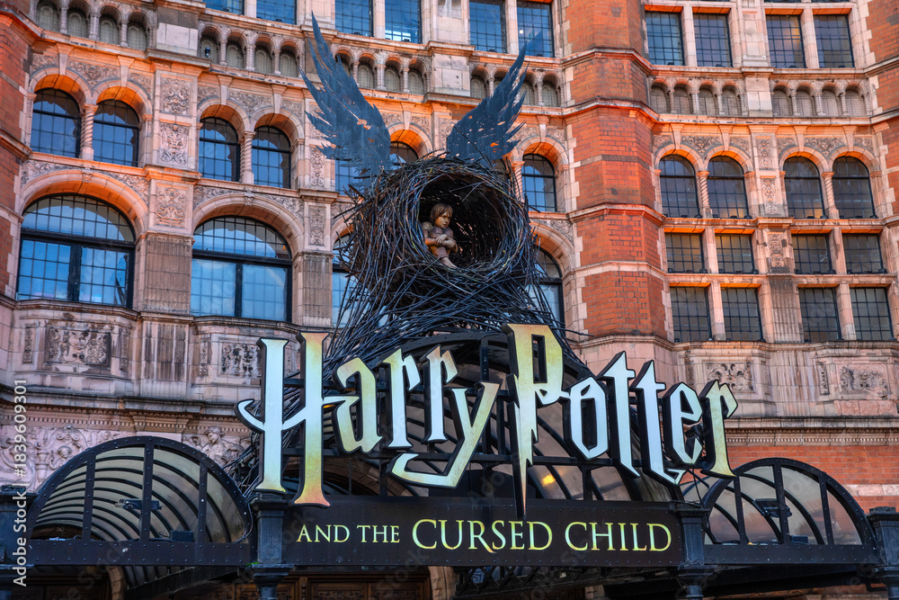 Obraz premium Harry Potter and the Cursed Child at the Palace Theatre in London, UK