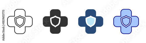 Healthcare Icon Set. Designed In Multi Style