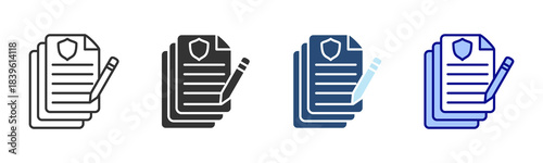 Document Icon Set. Designed In Multi Style
