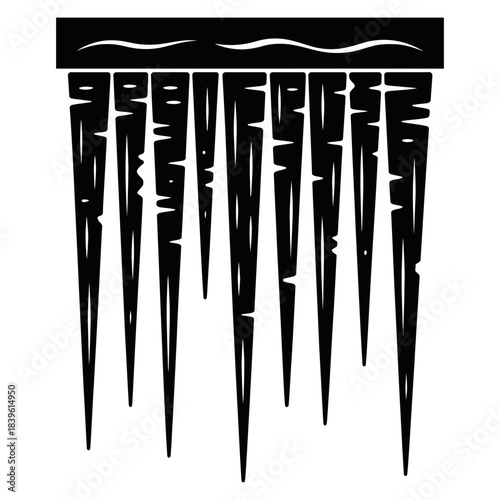 vector illustration of ice glacier