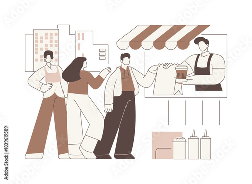 Popular fast food isolated cartoon vector illustrations.