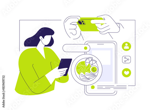 Content marketing isolated cartoon vector illustrations.