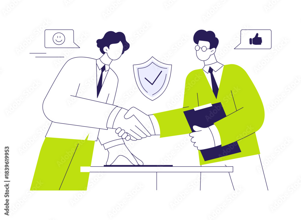 Fototapeta premium Trust abstract concept vector illustration.