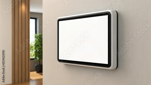 Smart home device on wall mockup thermostat mockup sensor mockup screen mockup modern mockup app mockup smart mockup home mockup hub mockup background image