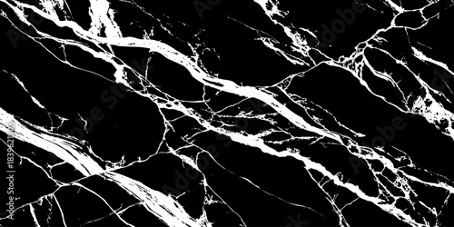 "Elegant black marble texture with striking white veins. Perfect for backgrounds, modern interior design, luxury product mockups, and digital graphics requiring a high-contrast natural stone effect"
