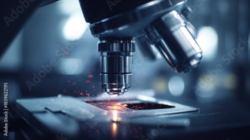 close up of a microscope