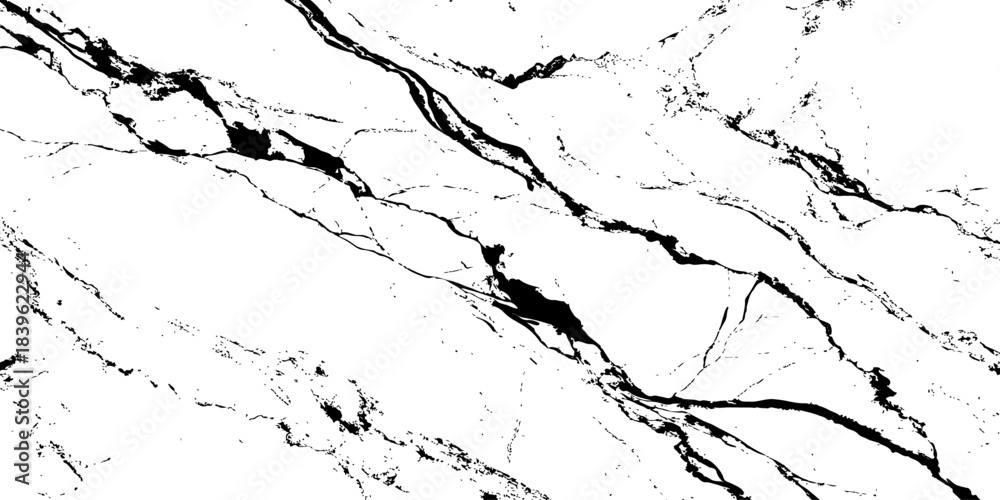 Fototapeta premium High resolution white marble texture with bold black veins, natural luxury stone background for interior design, architecture, wallpaper, branding, print, web design and modern abstract surfaces.