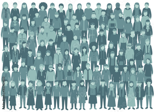 A horizontal background featuring the faces or heads of various people, hand‑drawn in black and white, depicting stylish men and women in a modern monochrome doodle style