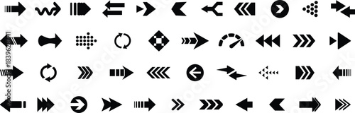 arrow big icon set. Black vector arrows collection. Arrow. Cursor. Arrow vector icon .