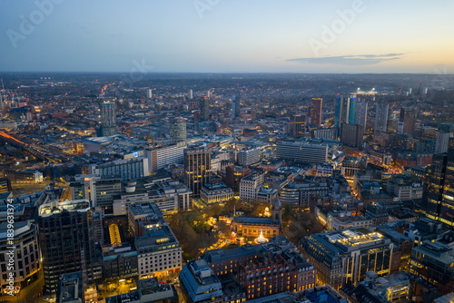 Foto Aerial view over Birmingham UK