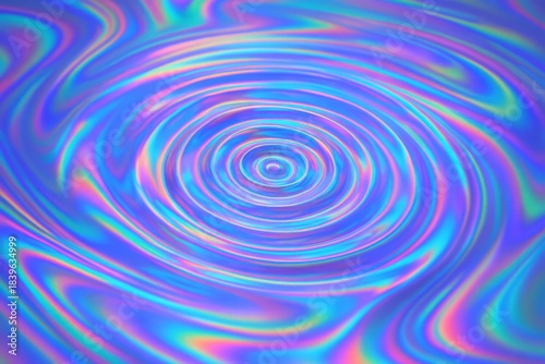 Colorful swirl of water with a rainbow effect. The water appears to be moving and the colors are vibrant