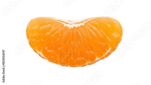 Photos Vibrant orange segment isolated PNG, juicy citrus fruit piece on transparent bac