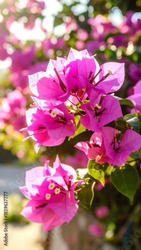 Wallpaper Mural Vibrant pink bougainvillea blooms Torontodigital.ca