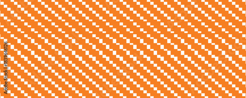 Chess board with very small squares background. white orange checkered colors. Repeating texture, illustration, repeating checkered background