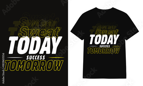 Black casual t-shirt design template illustration for fashion apparel print. Motivational Typography T-shirt Design.