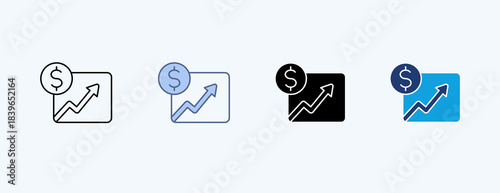 Stocks Multiple Icon Illustration Vector
