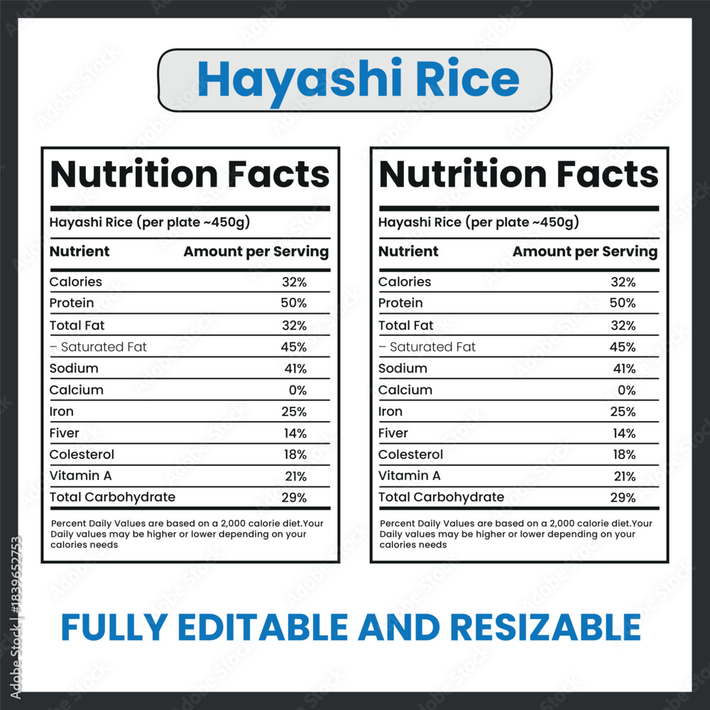 Obraz premium Japanese Hayashi Rice Stew Illustration