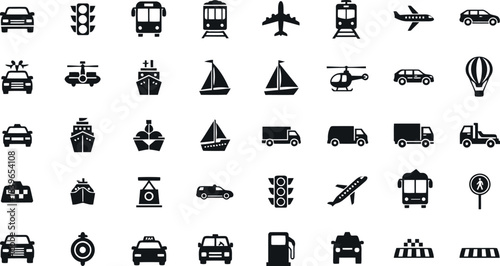 Transportation icons