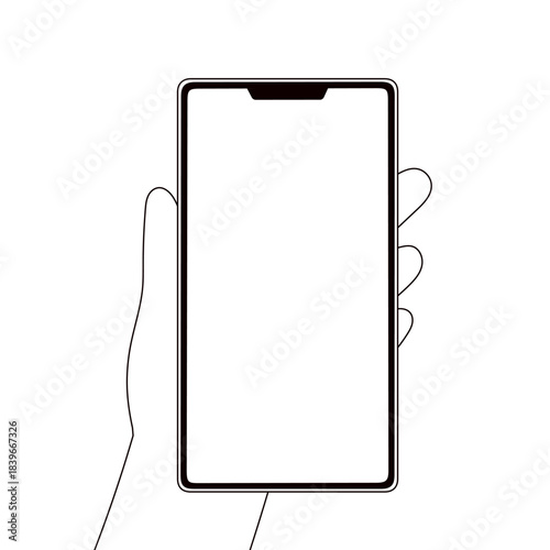 スマホと持つ手のイラスト素材