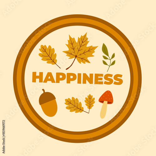 Autumn Season Happiness Badge