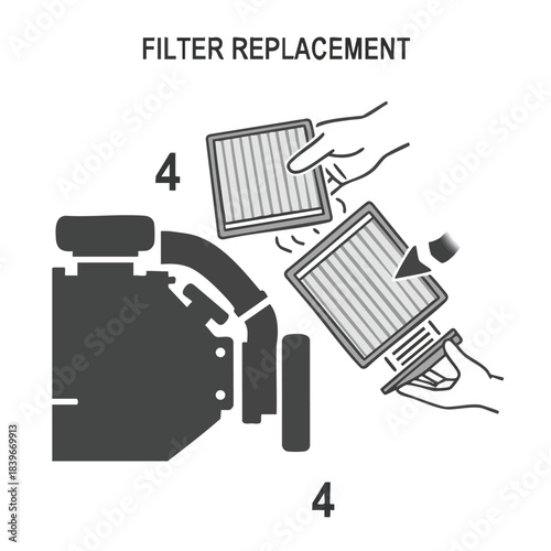 Filter replacement process for efficient vehicle maintenance and upkeep
