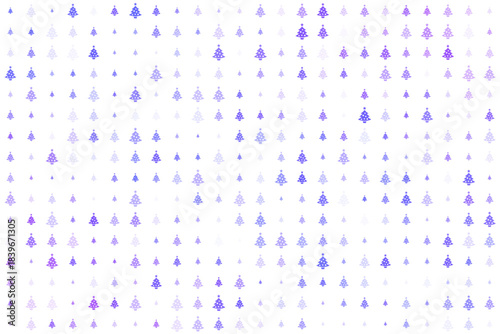 Abstract festive background with glowing purple and blue Christmas tree pattern for winter holidays and seasonal designs