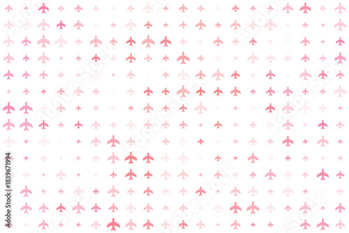 Minimalist Pattern of Pink Airplanes on a Dark Background - Modern Abstract Design for Wall Art or Home Decor