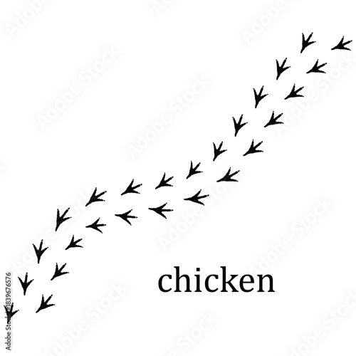 Chicken Footprint Vector Illustration