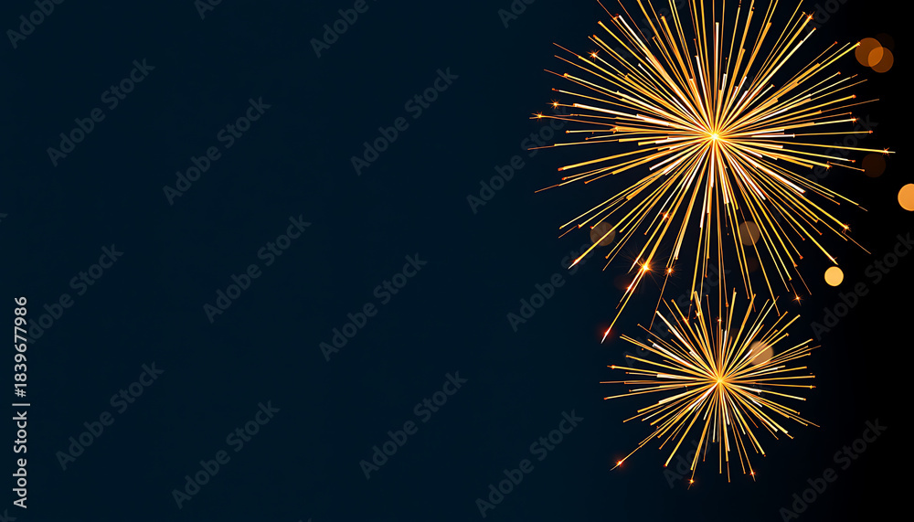 Fototapeta premium fireworks on the night sky