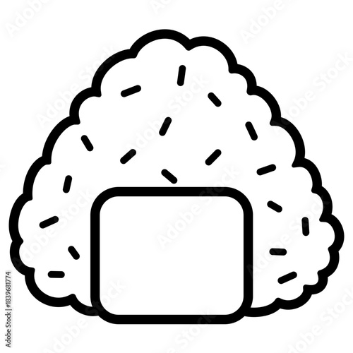 Onigiri Simple Line Art