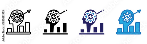 Development Icon Multi Style Vector Illustration