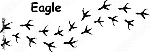 Eagle Paw Print Line Icon – Trendy Bird Track Vector for Web and App UI,Eagle Paw Print Trendy Bird Track Icon