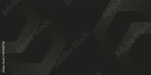 Modern minimalist dark grey background featuring subtle geometric hexagonal line patterns.