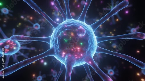 Bio-Quantum Cellular Engine Microscopic Universe of Neural Networks and Energetic Pulses