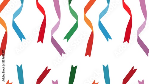 set of colorful ribbons