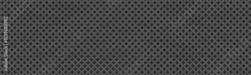 黒色の和柄模様（七宝）のバナー背景ベクターイラスト