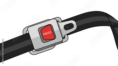 black leather belt isolated on white