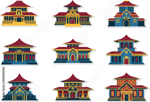 Colorful Architectural Templates Buildings, Houses, and Structures Design
