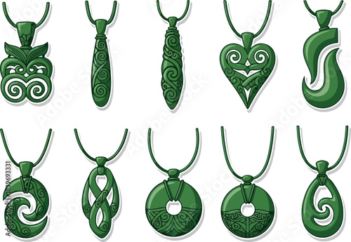 Collection of Jade Maori Necklaces A Symbol of Heritage and Connection
