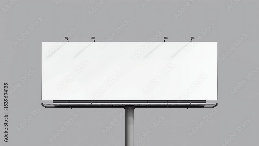 Obraz premium Large outdoor billboard advertising mock up, trees in the background