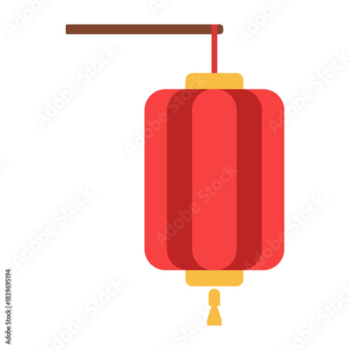 Chinese lantern on white background.